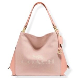 Coach Dalton 31 Faded Blush Horse and Carriage Bag Jacquard Shoulder Bag